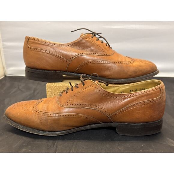 Johnston & Murphy Aristocraft 24-8652 Men\'s Size 11 C Oxford Dress Shoes VTG